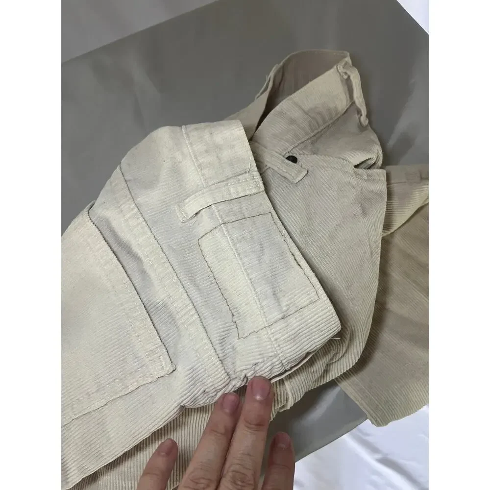 Vintage 1982 Levis 517 Corduroy Pants White Tab 34x31 Cream Made in USA Cords